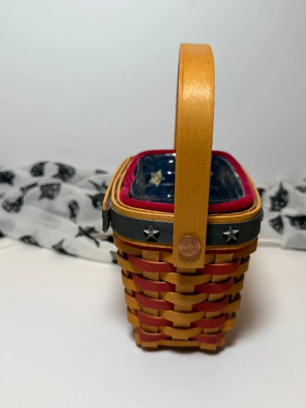 2001 Unused Inaugural Stars and Stripes Longaberger Basket Handwoven